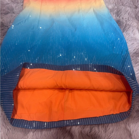 Runaway The Label Revolve Sequin Ombre Strapless Mini Dress Sz XS - Picture 3 of 4